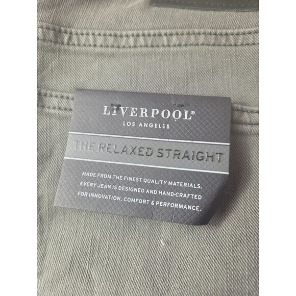 Liverpool Relaxed Straight Fit Mens Jeans 36x30 Gunmetal*Denim* Casual Pants*NWT - Picture 13 of 16